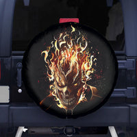 Fire Skull Spare Tire Cover Flame SKull Ride Or Die - Wonder Print Shop