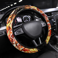 Fire Skull Steering Wheel Cover Flame SKull Ride Or Die - Wonder Print Shop