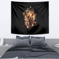 Fire Skull Tapestry Flame SKull Ride Or Die - Wonder Print Shop