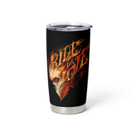 Fire Skull Tumbler Cup Flame SKull Ride Or Die - Wonder Print Shop