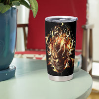 Fire Skull Tumbler Cup Flame SKull Ride Or Die - Wonder Print Shop