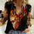 Fire Skull Women Casual Shirt Flame SKull Ride Or Die - Wonder Print Shop