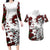 Rose Skull Couples Matching Long Sleeve Bodycon Dress and Hawaiian Shirt Rose Skull Day Of The Dead - Wonder Print Shop