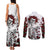 Rose Skull Couples Matching Tank Maxi Dress and Long Sleeve Button Shirts Rose Skull Day Of The Dead - Wonder Print Shop