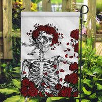 Rose Skull Garden Flag Rose Skull Day Of The Dead - Wonder Print Shop