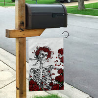 Rose Skull Garden Flag Rose Skull Day Of The Dead - Wonder Print Shop