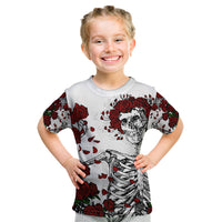 Rose Skull Kid T Shirt Rose Skull Day Of The Dead - Wonder Print Shop