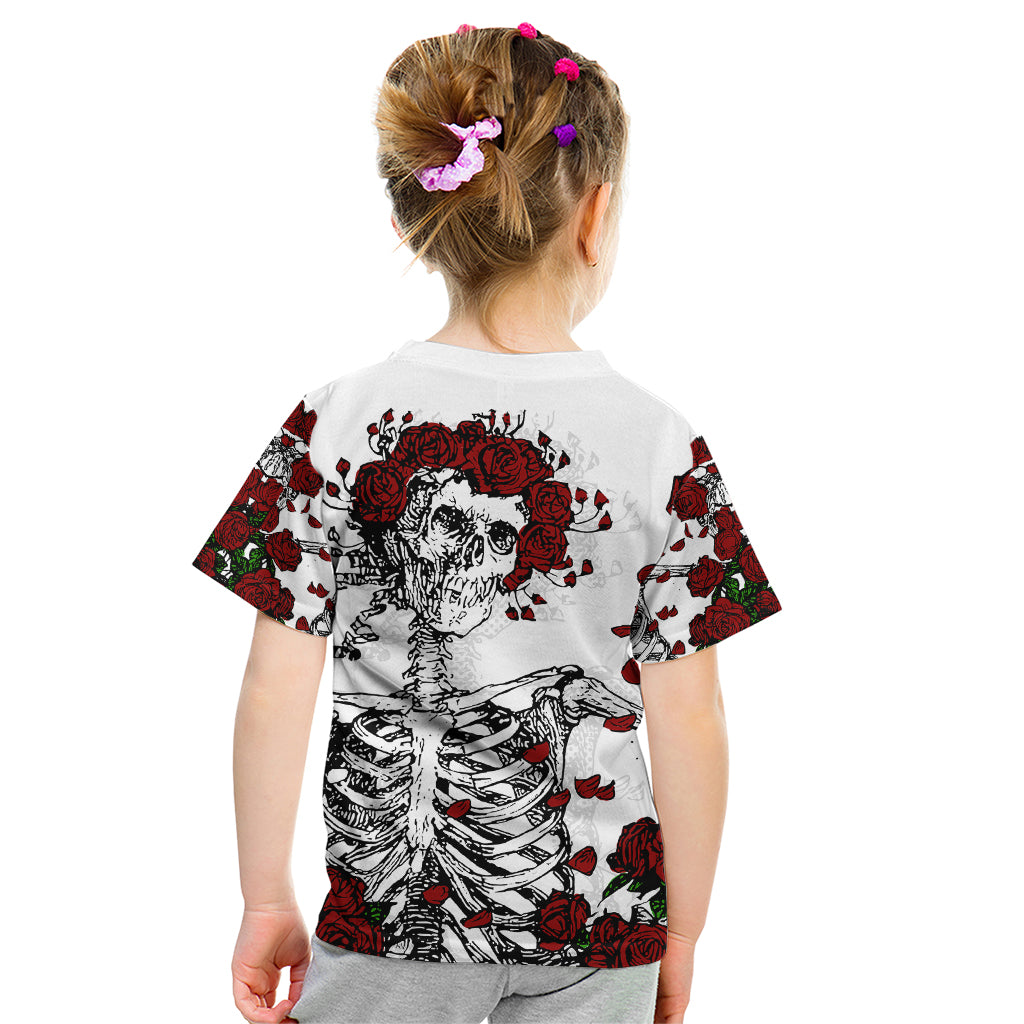 Rose Skull Kid T Shirt Rose Skull Day Of The Dead - Wonder Print Shop