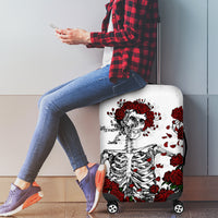 Rose Skull Luggage Cover Rose Skull Day Of The Dead - Wonder Print Shop