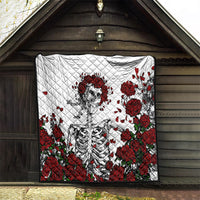 Rose Skull Quilt Rose Skull Day Of The Dead - Wonder Print Shop