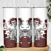 Rose Skull Skinny Tumbler Rose Skull Day Of The Dead - Wonder Print Shop