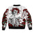 Rose Skull Sleeve Zip Bomber Jacket Rose Skull Day Of The Dead - Wonder Print Shop