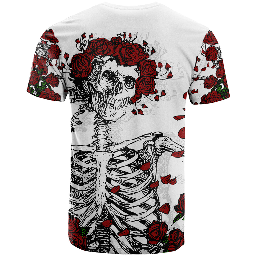 Rose Skull T Shirt Rose Skull Day Of The Dead - Wonder Print Shop
