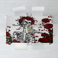 Rose Skull Tablecloth Rose Skull Day Of The Dead - Wonder Print Shop