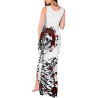 Rose Skull Tank Maxi Dress Rose Skull Day Of The Dead - Wonder Print Shop