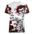 Rose Skull Women V Neck T Shirt Rose Skull Day Of The Dead - Wonder Print Shop