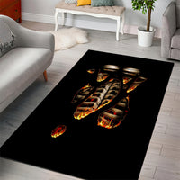 Flame Skull Area Rug Flame Skeleton Inside My Body - Wonder Print Shop