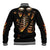 Flame Skull Baseball Jacket Flame Skeleton Inside My Body - Wonder Print Shop