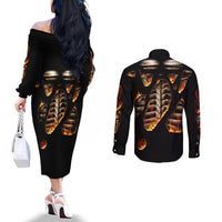 flame-skull-couples-matching-off-the-shoulder-long-sleeve-dress-and-long-sleeve-button-shirts-flame-skeleton-inside-my-body