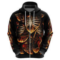 Flame Skull Hoodie Flame Skeleton Inside My Body - Wonder Print Shop