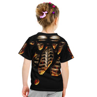 Flame Skull Kid T Shirt Flame Skeleton Inside My Body - Wonder Print Shop