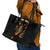 Flame Skull Leather Tote Bag Flame Skeleton Inside My Body - Wonder Print Shop