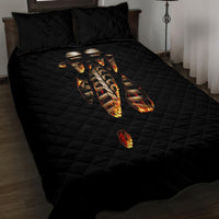 Flame Skull Quilt Bed Set Flame Skeleton Inside My Body - Wonder Print Shop