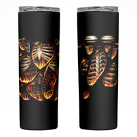 Flame Skull Skinny Tumbler Flame Skeleton Inside My Body - Wonder Print Shop