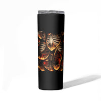 Flame Skull Skinny Tumbler Flame Skeleton Inside My Body - Wonder Print Shop
