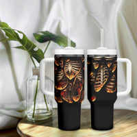 Flame Skull Tumbler With Handle Flame Skeleton Inside My Body - Wonder Print Shop