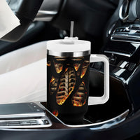 Flame Skull Tumbler With Handle Flame Skeleton Inside My Body - Wonder Print Shop