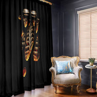 Flame Skull Window Curtain Flame Skeleton Inside My Body - Wonder Print Shop