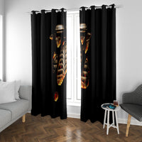 Flame Skull Window Curtain Flame Skeleton Inside My Body - Wonder Print Shop