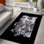 Rose Skull Area Rug White Rose Skull Day Of The Dead - Wonder Print Shop