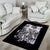 Rose Skull Area Rug White Rose Skull Day Of The Dead - Wonder Print Shop