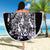 Rose Skull Beach Blanket White Rose Skull Day Of The Dead - Wonder Print Shop