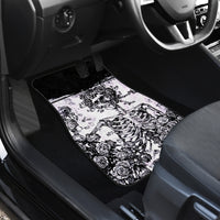 Rose Skull Car Mats White Rose Skull Day Of The Dead - Wonder Print Shop