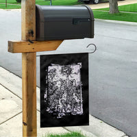 Rose Skull Garden Flag White Rose Skull Day Of The Dead - Wonder Print Shop