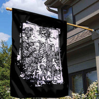Rose Skull Garden Flag White Rose Skull Day Of The Dead - Wonder Print Shop