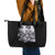 Rose Skull Leather Tote Bag White Rose Skull Day Of The Dead - Wonder Print Shop