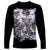 Rose Skull Long Sleeve Shirt White Rose Skull Day Of The Dead - Wonder Print Shop