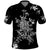 Rose Skull Polo Shirt White Rose Skull Day Of The Dead - Wonder Print Shop