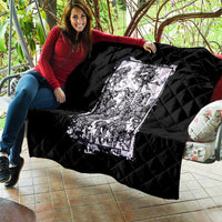 Rose Skull Quilt White Rose Skull Day Of The Dead - Wonder Print Shop