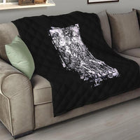 Rose Skull Quilt White Rose Skull Day Of The Dead - Wonder Print Shop