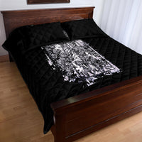 Rose Skull Quilt Bed Set White Rose Skull Day Of The Dead - Wonder Print Shop