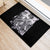 Rose Skull Rubber Doormat White Rose Skull Day Of The Dead - Wonder Print Shop