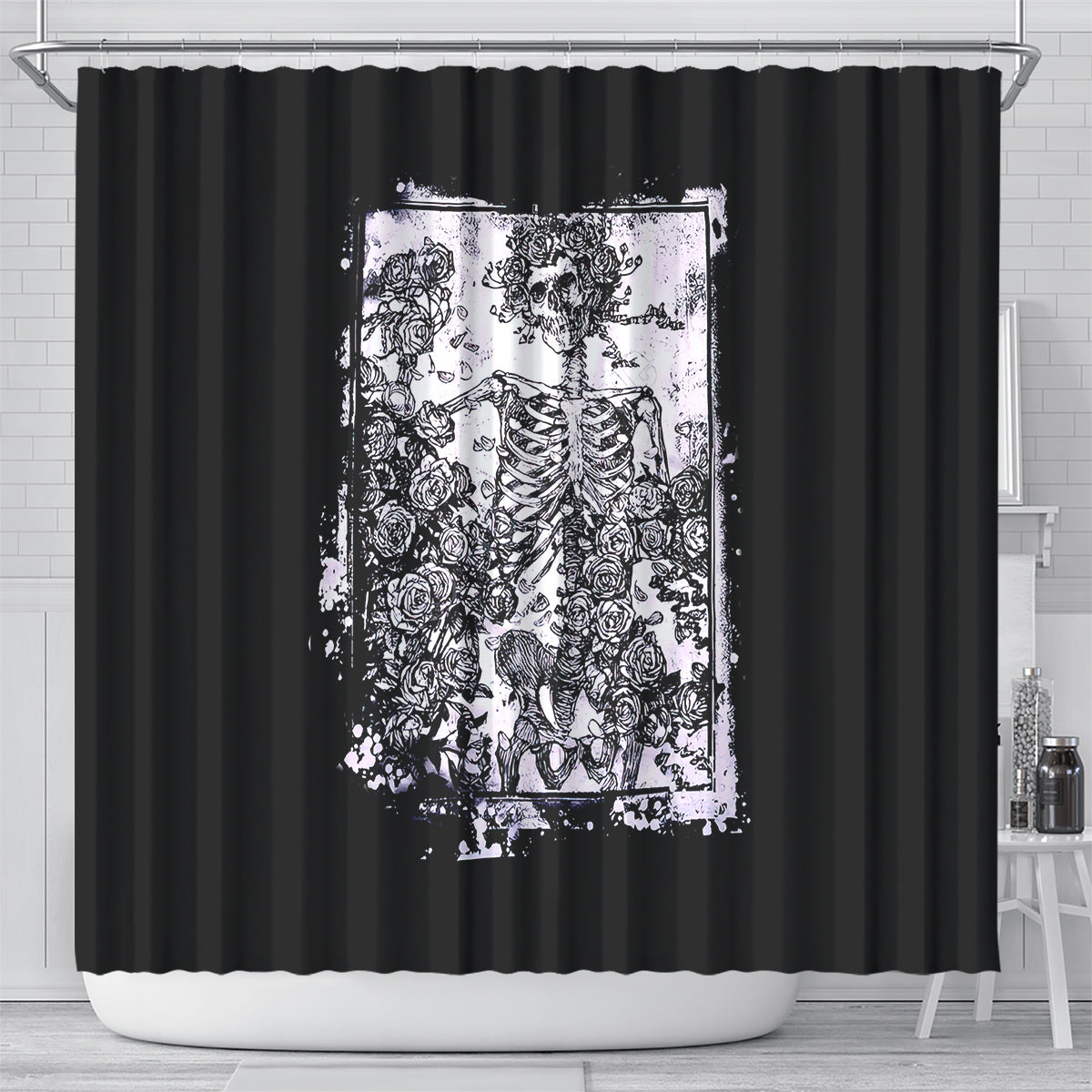 rose-skull-shower-curtain-white-rose-skull-day-of-the-dead