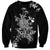 Rose Skull Sweatshirt White Rose Skull Day Of The Dead - Wonder Print Shop