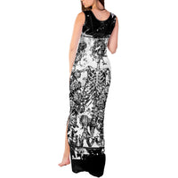 Rose Skull Tank Maxi Dress White Rose Skull Day Of The Dead - Wonder Print Shop