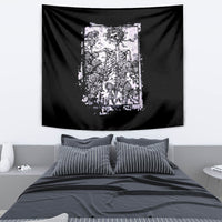 Rose Skull Tapestry White Rose Skull Day Of The Dead - Wonder Print Shop